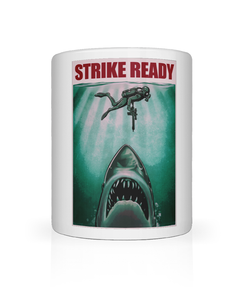 Strike Ready Shark hunter mug